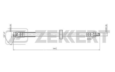 BS9392 ZEKKERT Тормозной шланг