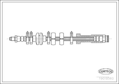 19018560 CORTECO Тормозной шланг