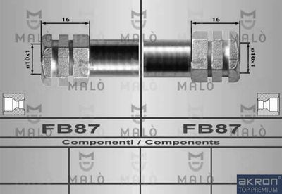 80429 AKRON-MALÒ Тормозной шланг