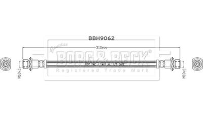 BBH9062 BORG & BECK Тормозной шланг