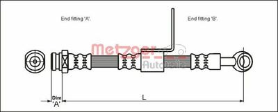 4110430 METZGER Тормозной шланг