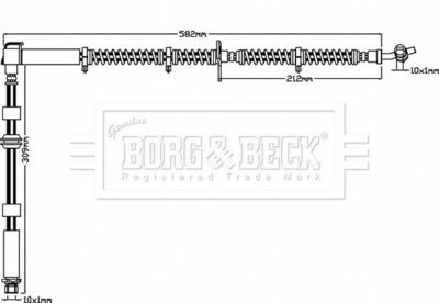BBH8017 BORG & BECK Тормозной шланг