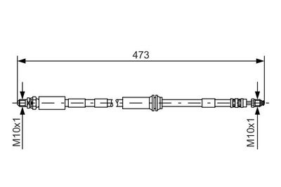 1987476066 BOSCH Тормозной шланг
