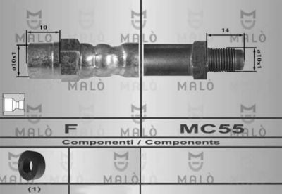 80712 AKRON-MALÒ Тормозной шланг