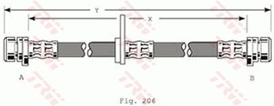 PHA172 TRW Тормозной шланг