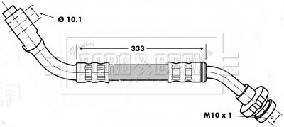 BBH7155 BORG & BECK Тормозной шланг