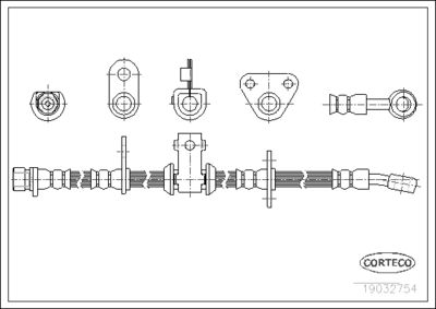 19032754 CORTECO Тормозной шланг