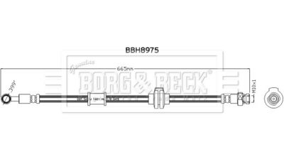 BBH8975 BORG & BECK Тормозной шланг