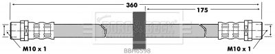 BBH6598 BORG & BECK Тормозной шланг