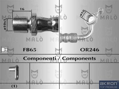 80872 AKRON-MALÒ Тормозной шланг
