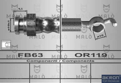 80551 AKRON-MALÒ Тормозной шланг