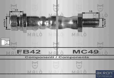 8923 AKRON-MALÒ Тормозной шланг