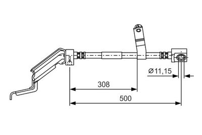 1987476866 BOSCH Тормозной шланг