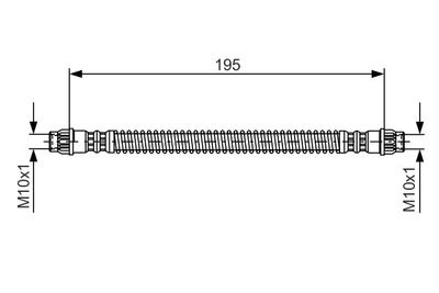 1987476674 BOSCH Тормозной шланг