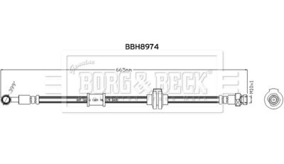 BBH8974 BORG & BECK Тормозной шланг