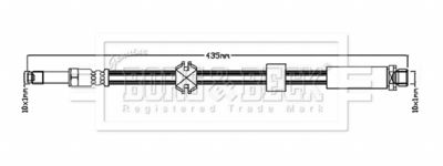 BBH6146 BORG & BECK Тормозной шланг