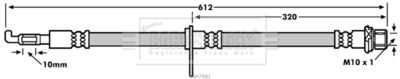 BBH7881 BORG & BECK Тормозной шланг