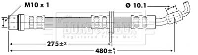 BBH6859 BORG & BECK Тормозной шланг