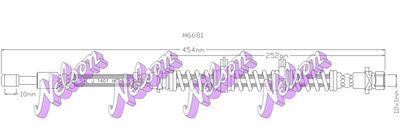 H6681 KAWE Тормозной шланг