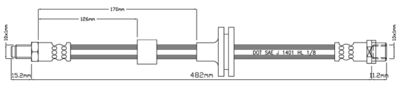 VBH956 MOTAQUIP Тормозной шланг