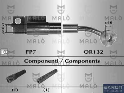 80032 AKRON-MALÒ Тормозной шланг