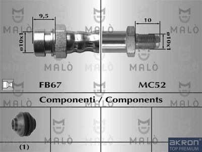 80149 AKRON-MALÒ Тормозной шланг