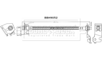 BBH9052 BORG & BECK Тормозной шланг