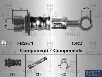 80678 AKRON-MALÒ Тормозной шланг