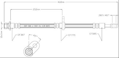 VBJ514 MOTAQUIP Тормозной шланг