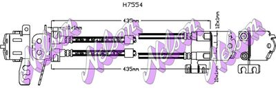 H7554 KAWE Тормозной шланг