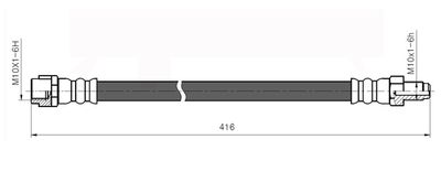 NBH6034 NATIONAL Тормозной шланг