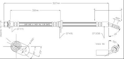 VBJ661 MOTAQUIP Тормозной шланг