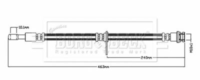 BBH8847 BORG & BECK Тормозной шланг