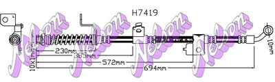 H7419 KAWE Тормозной шланг