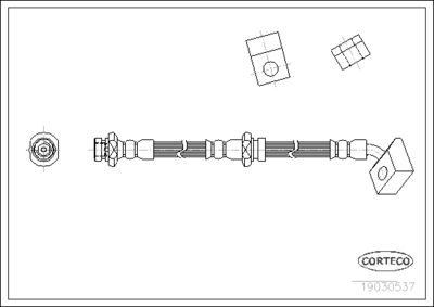 19030537 CORTECO Тормозной шланг
