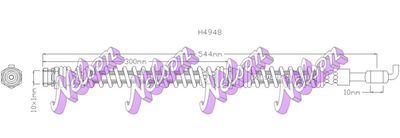 H4950 KAWE Тормозной шланг