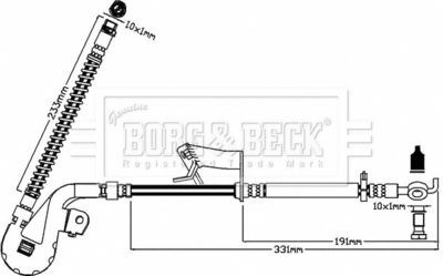 BBH8191 BORG & BECK Тормозной шланг