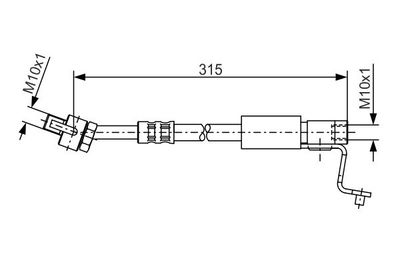 1987476811 BOSCH Тормозной шланг