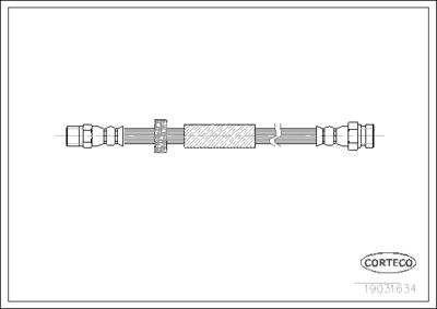 19031634 CORTECO Тормозной шланг