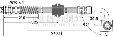 BBH7070 BORG & BECK Тормозной шланг