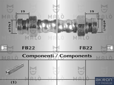 80641 AKRON-MALÒ Тормозной шланг