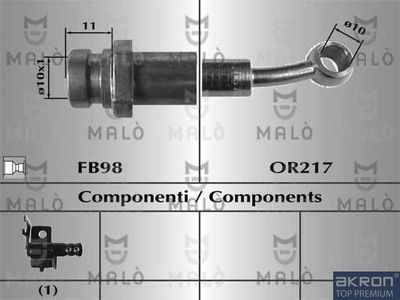 80773 AKRON-MALÒ Тормозной шланг
