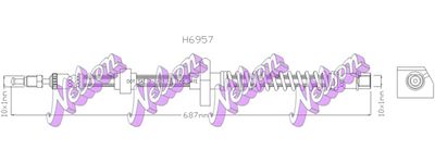 H6957 KAWE Тормозной шланг