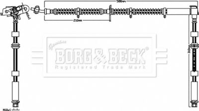 BBH8016 BORG & BECK Тормозной шланг