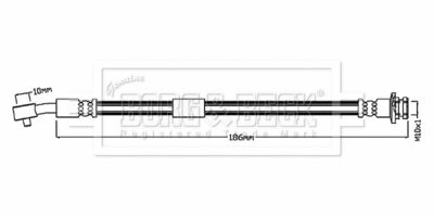 BBH8873 BORG & BECK Тормозной шланг