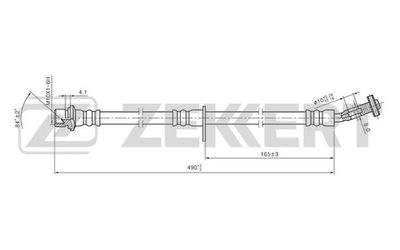 BS9277 ZEKKERT Тормозной шланг