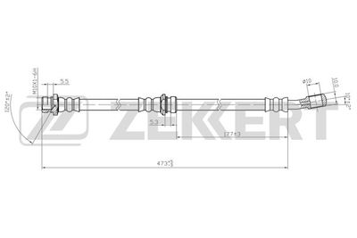 BS9445 ZEKKERT Тормозной шланг