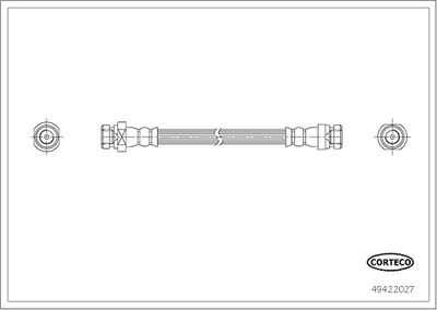 49422027 CORTECO Тормозной шланг