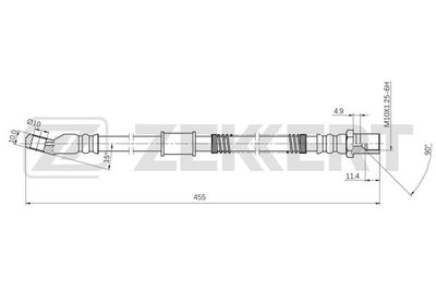 BS9527 ZEKKERT Тормозной шланг