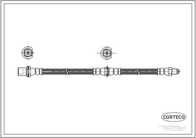 19032801 CORTECO Тормозной шланг
